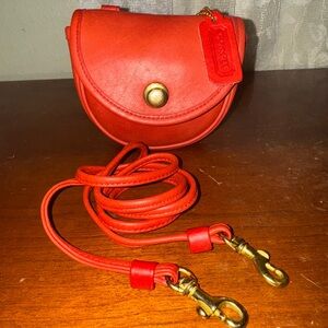 COACH Vintage 90s Belt Bag in Red VGUC see description